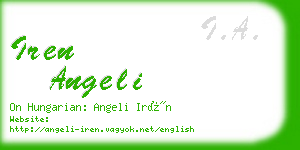 iren angeli business card